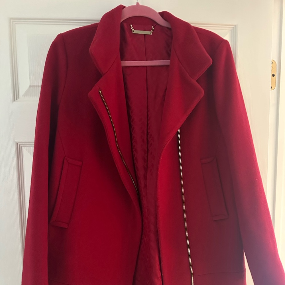 Red Diane Von Furstenberg DVF Cocoon Coat